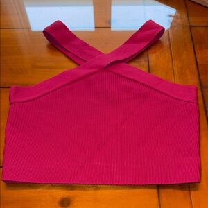 Sincerely Jules Vibrant Pink Ribbed Top